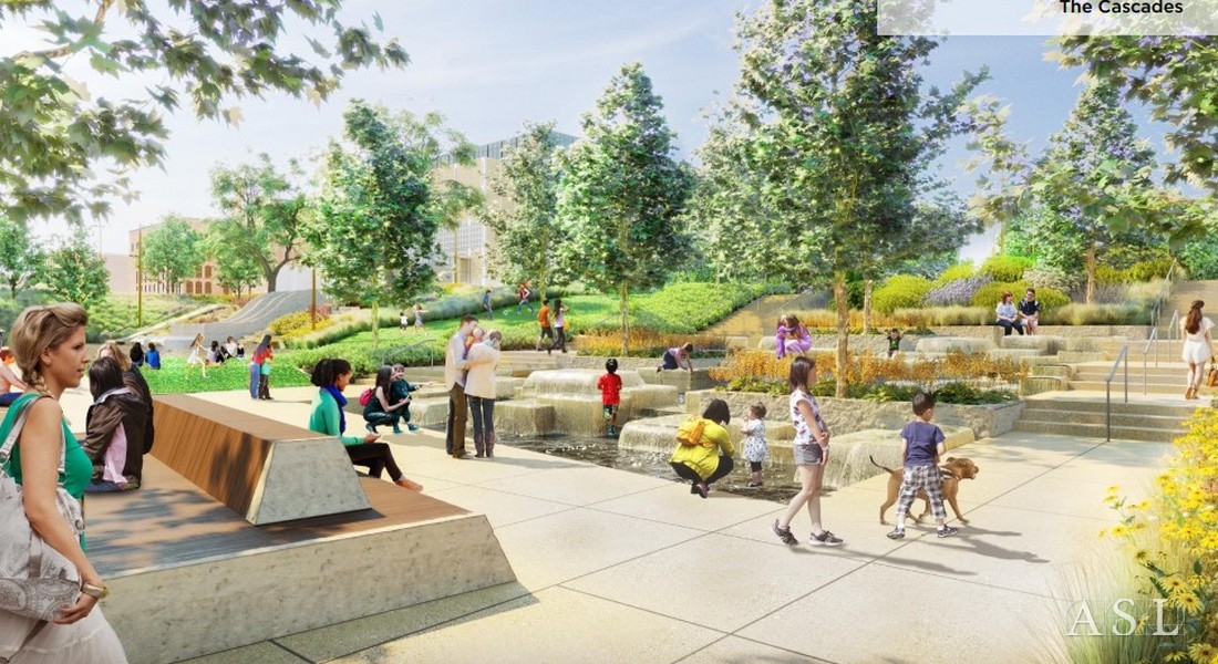 Omaha Nebraska Riverfront Revitalization “The Cascades” | ASL Stone