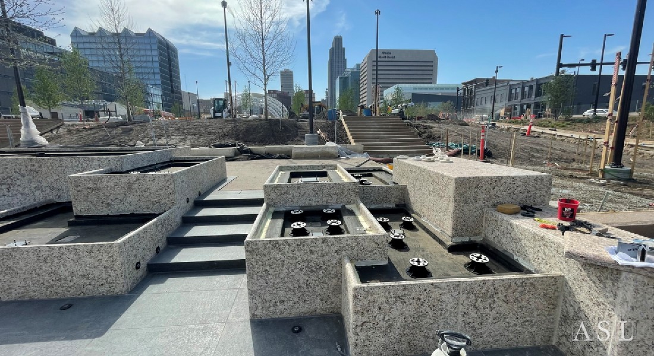 The Cascades at Gene Leahy Mall ASL Stone